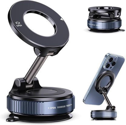 Support téléphone ventouse + aimant – 360° rotatif